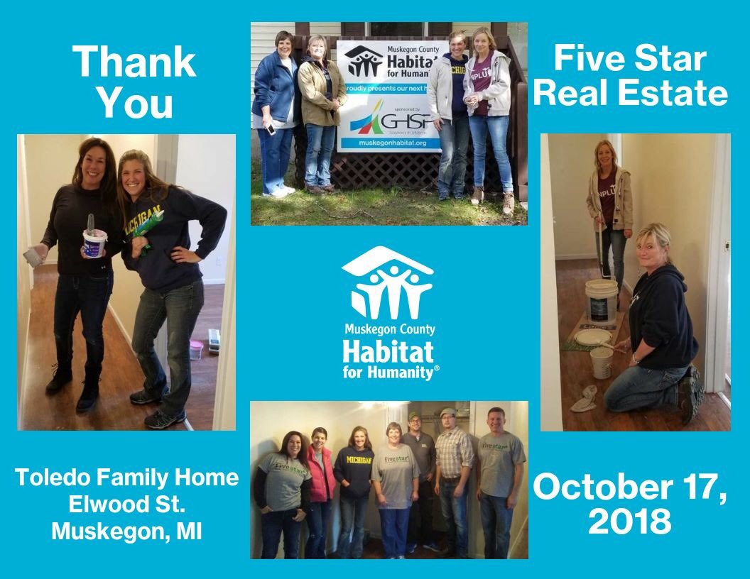 SolidRockMI's tweet photo. We had a great time with employees from Five Star Real Estate last week at our Elwood Rehab! #volunteer #rehab #habitatforhumanity https://t.co/EtEtjplhnZ