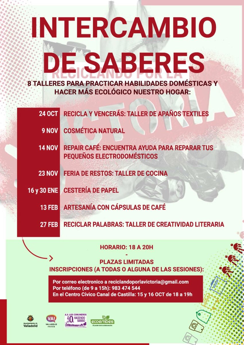 AAVVComuneros's tweet photo. Últimas plazas en el TALLER DE APAÑOS TEXTILES el 24 de octubre https://t.co/rM3SQYtHuy