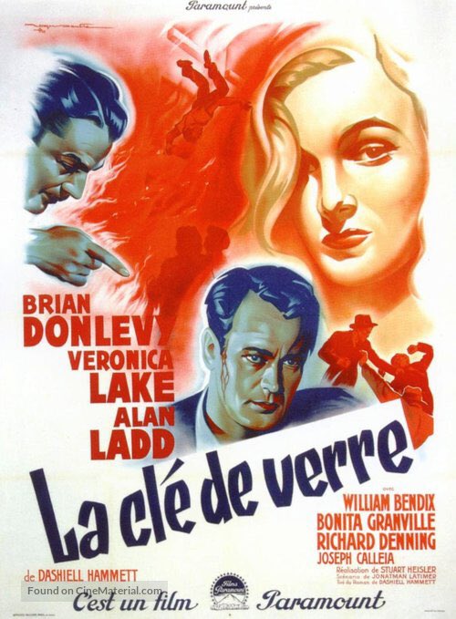 jipe0043's tweet image. « Ce gars-là, on dirait un ventilateur : on n’entend que lui et il fait du vent. »
#Lacledeverre / #TheGlassKey” (1942) de #StuartHeisler.
Scénario de #JonathanLatimer, d’après le roman de #DashiellHammett.