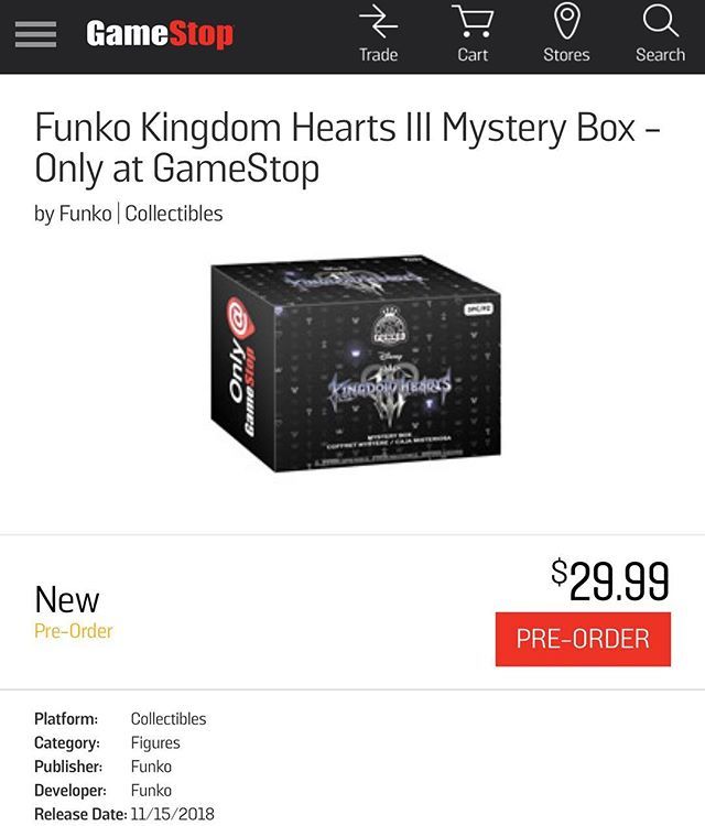 kingdom hearts 3 mystery box gamestop