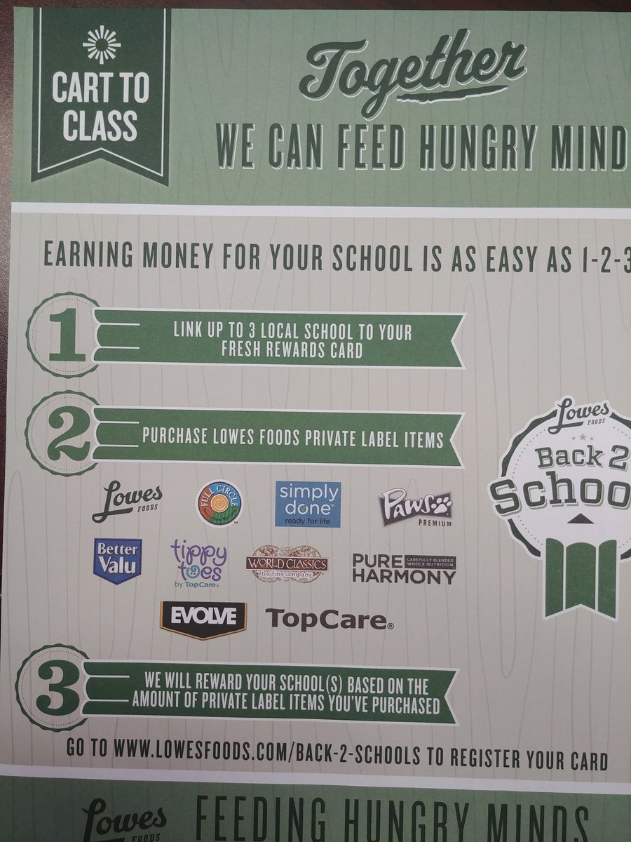 FCS_DPAC's tweet image. Lowes Foods is now giving back to FCS schools. Awesome!! Please sign up and tell all your friends and families.