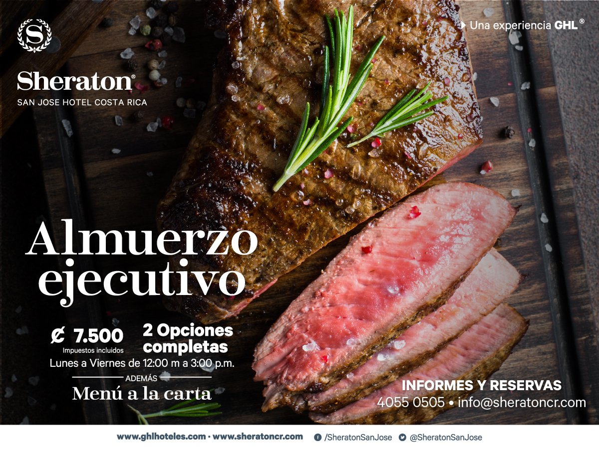SheratonSanJose's tweet photo. #Lunes y un excelente inicio de semana, ideal para disfrutar de nuestro Almuerzo Ejecutivo #VivalaExperienca #HotelSheratonSanJosé

Lunes a Viernes 12:00md a 3:00pm
Descuento del 25% en almuerzo ejecutivo
con tarjeta Bac San Jose https://t.co/aikaACaaXP