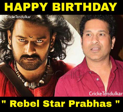 CrickeTendulkar's tweet photo. Birthday Wishes To Young Rebel Star Prabhas On Behalf Of All @sachin_rt Fans 😎🎂

Our Best Wishes For Saaho ❤ @TrendsPrabhas
#HappyBirthdayPrabhas https://t.co/w9A8oNWG35