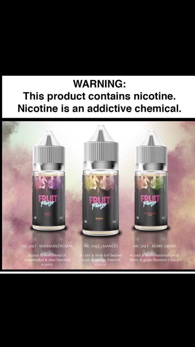 Vape_Proper's tweet photo. Have you had the Fruit Freeze salt nic line yet? If not, now is the time to get it in your store.  #vape #vapenation #vapefam #ejuice #ukvapers https://t.co/oOoBC8u79u