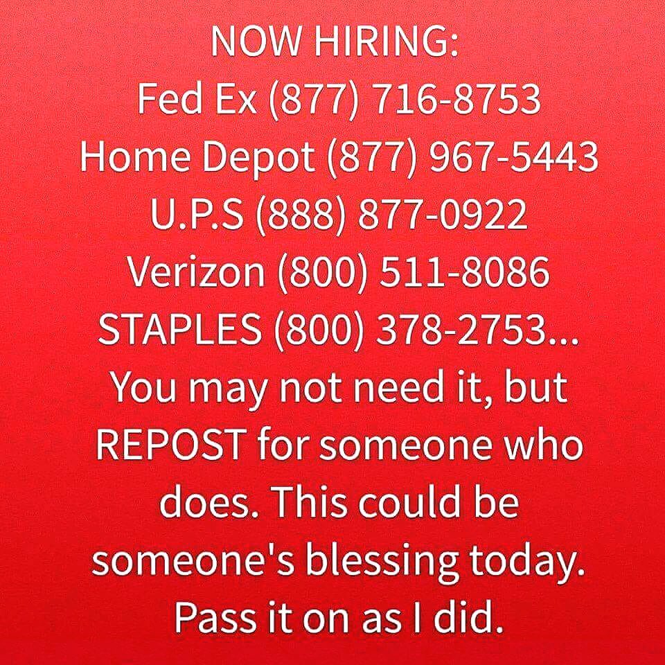 THEREALPUNK's tweet image. 7 MILLION jobs unfilled and these companies are all hiring so if you know anyone who is looking for work please let them know they may be able to find a new career with one of these companies. #Jobs #Hiring #handup