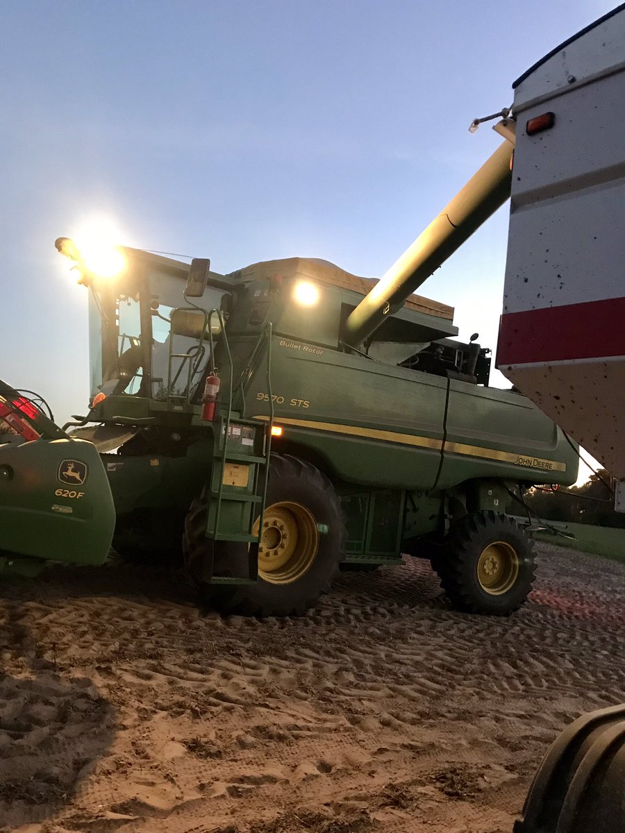 LauraRReichert's tweet photo. You canβt harvest all night if you donβt start at dusk. With a bean plot. P10T48 and P19A14 took the top at 50 bu/ac. Dryland. #blowsand #Harvest2018 @PioneerSeeds https://t.co/dENiBN6y9U