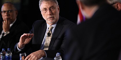 PittsburghFdn's tweet photo. .@washingtonpost Executive Editor Marty Baron @PostBaron on the administration's approach: The idea is to just put out so much stuff that people don't know what to believe. When you don't know what to believe, you believe what is good for your tribe. ... #1aPGH https://t.co/j27XbpOfgK