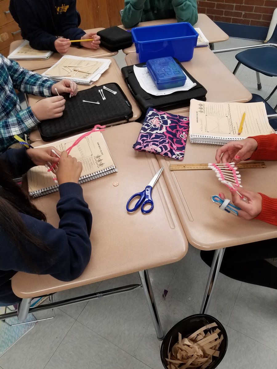 "Bone" Bridge Challenge in 7th grade science with Ms. Gillan and Mr. Koelsch.  #CollsEdu #cmsonegoodthing