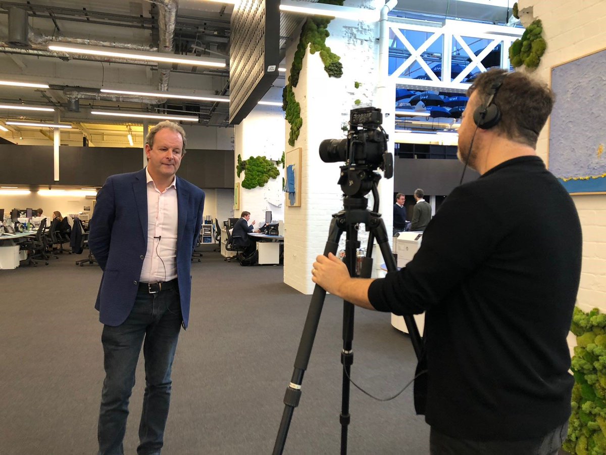 Farrells's tweet photo. Earlier today, Mark Richardson, Director of Delivery @uandiplc talking with @upclosefilms about the Horizon Building - our innovative conversation of office to residential in Ilford #horizonbuilding #farrells #architecture https://t.co/cQckWmEVaB