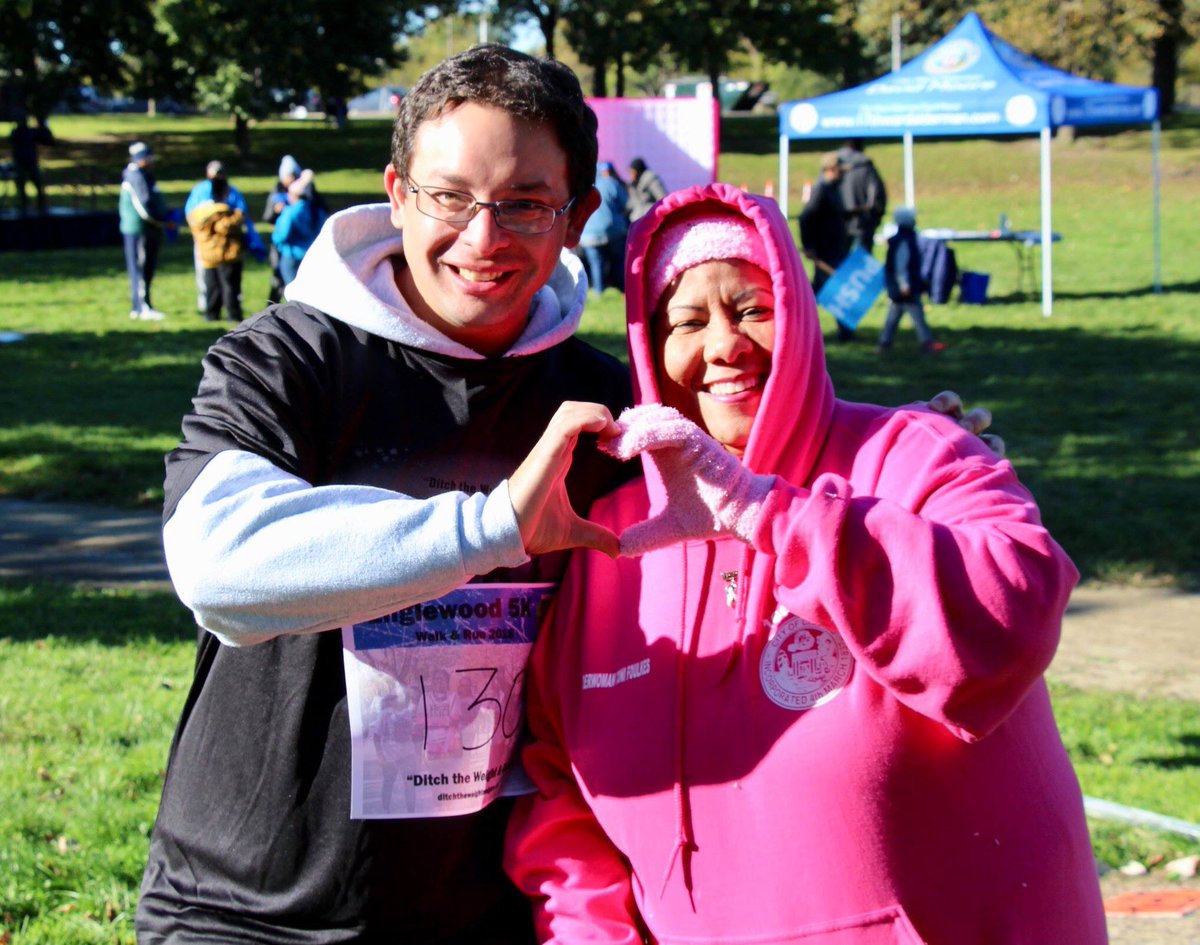 RaymondALopez's tweet photo. Ald. Foulkes &amp; I continuing our traditional @ditchtheweight pose!
#EnglewoodLove https://t.co/M1Ijy1xO7M