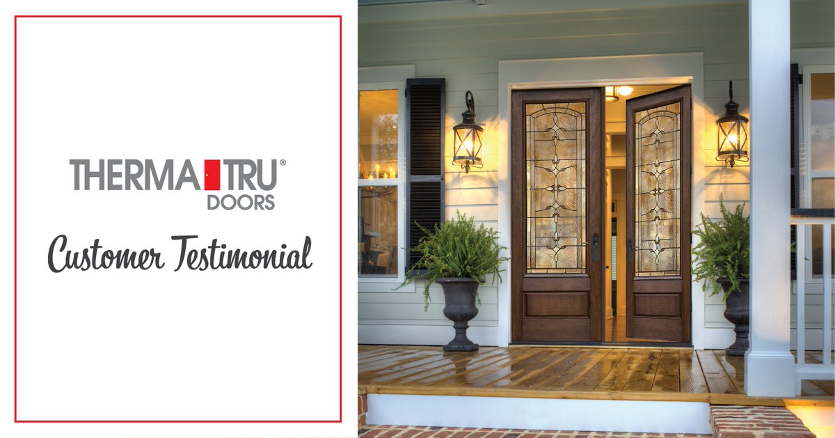 "With Therma-Tru, there is tremendous product depth and the ability to do different things we can’t do with wood doors." Find out what our customers are saying about us: bit.ly/2yizZDn #thermatru