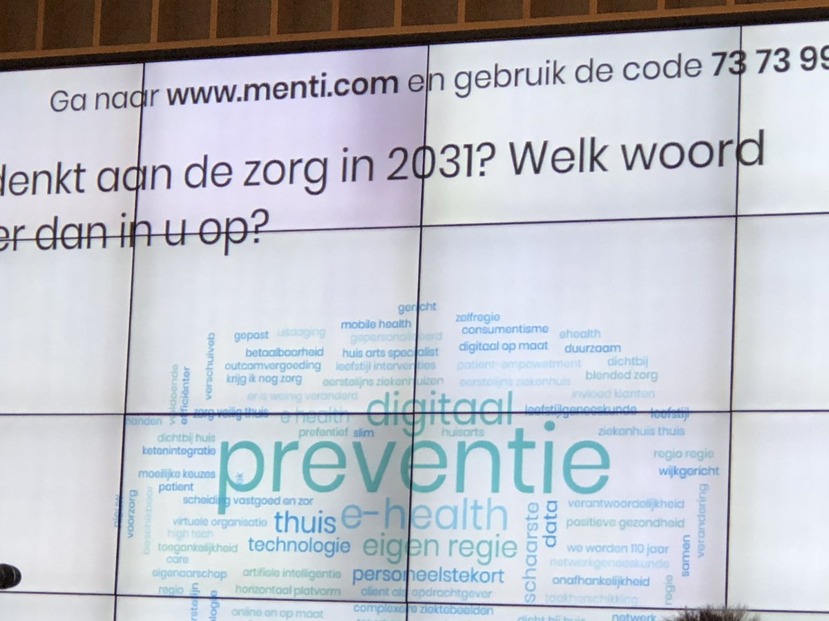 Welk beeld heeft u van de zorg jn 2031? Preventie, e-health en digitaal zijn kernbegrippen #zorgdebat #vgz