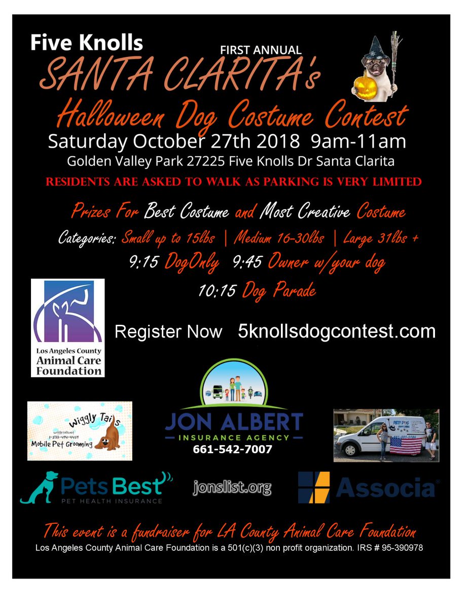 KZNQSports's tweet photo. KZNQ is a proud sponsor of the LA County Animal Care Foundation.  Come support the 1st Annual Halloween Dog Costume Contest This weekend in Santa Clarita #Halloween #halloweencostume #Dog #CostumeContest #SCV @jonatfarmers https://t.co/0QMJ4evXFB