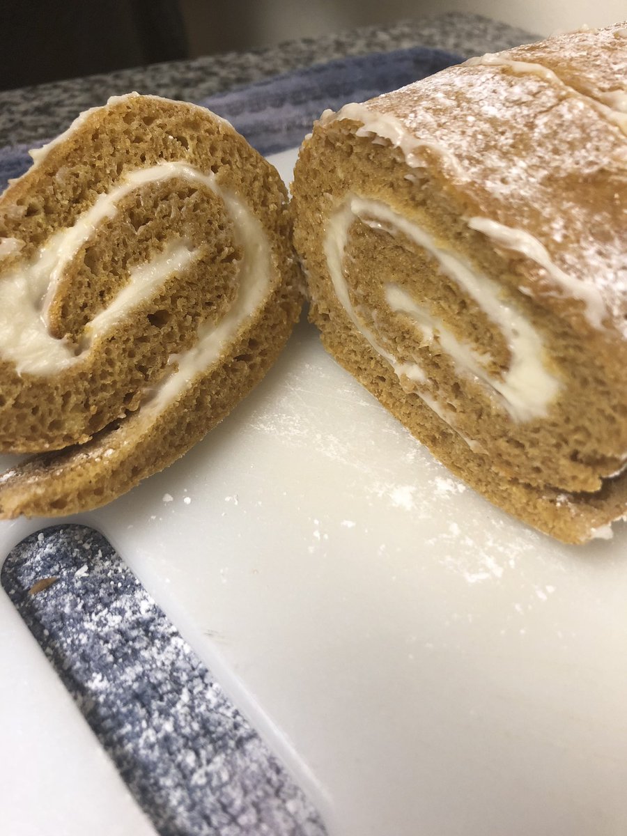 MissSavitski's tweet photo. Rollin’ into term 2 #pumpkinroll #pumpkineverything #CulinaryArtsII https://t.co/HytnNLRznZ