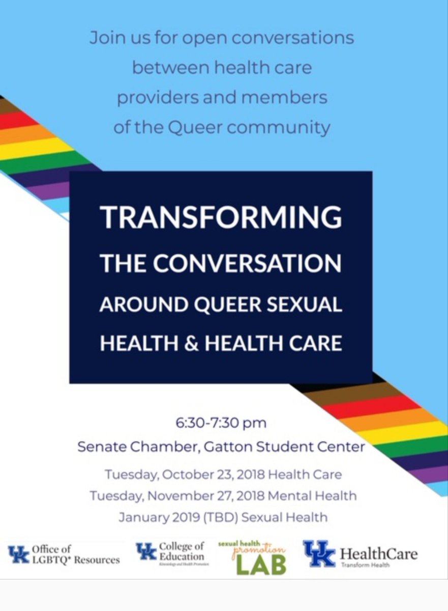 UKSexperts's tweet photo. You don't want to miss out on the opportunity to have open conversations between health care providers &amp; members of the Queer community! Be sure to mark your calendar! #SexEdFun https://t.co/ICHi3Lveek