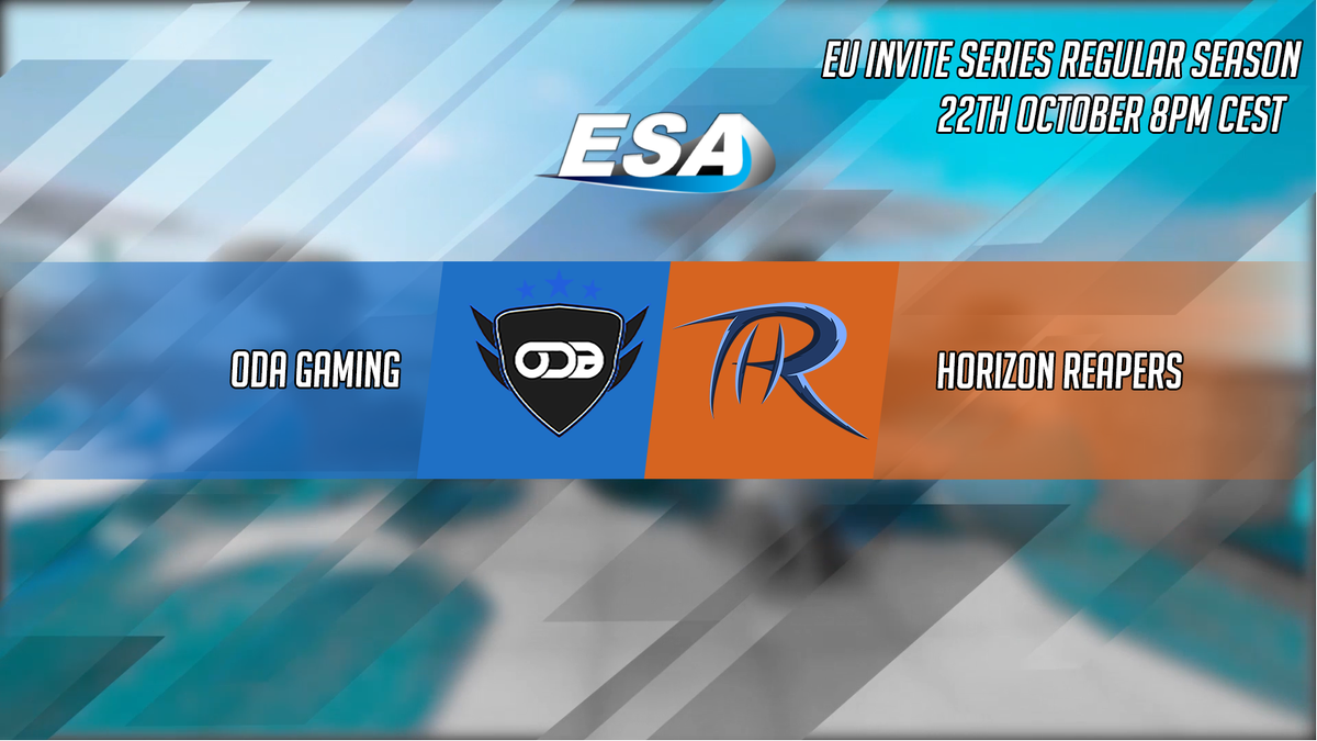ESA_SiegeEU's tweet photo. Because two team did drop out from ESA EU. So we have two new teams on league. One of them is @ODAGaming 

@ODAGaming VS @thorizonreapers (ex Wonder Stag)

Who will win?
#ODAWIN or #HORIZONWIN https://t.co/bnmIBi1lZo