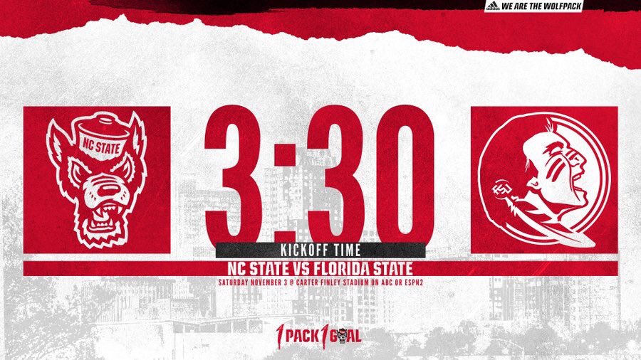 NCSUBlackAlumni's tweet photo. The time has been announced!!! 3:30 Kickoff for our Homecoming game!!! You’ll have plenty of time to rest after our Friday festivities and make it out to BAS Fest before the game!!!! Are you ready???!!! #NCSUBAS #BASHC18 #BASFest #BlackAlumniSociety ❤️🐺 https://t.co/DnOkOyTyE8