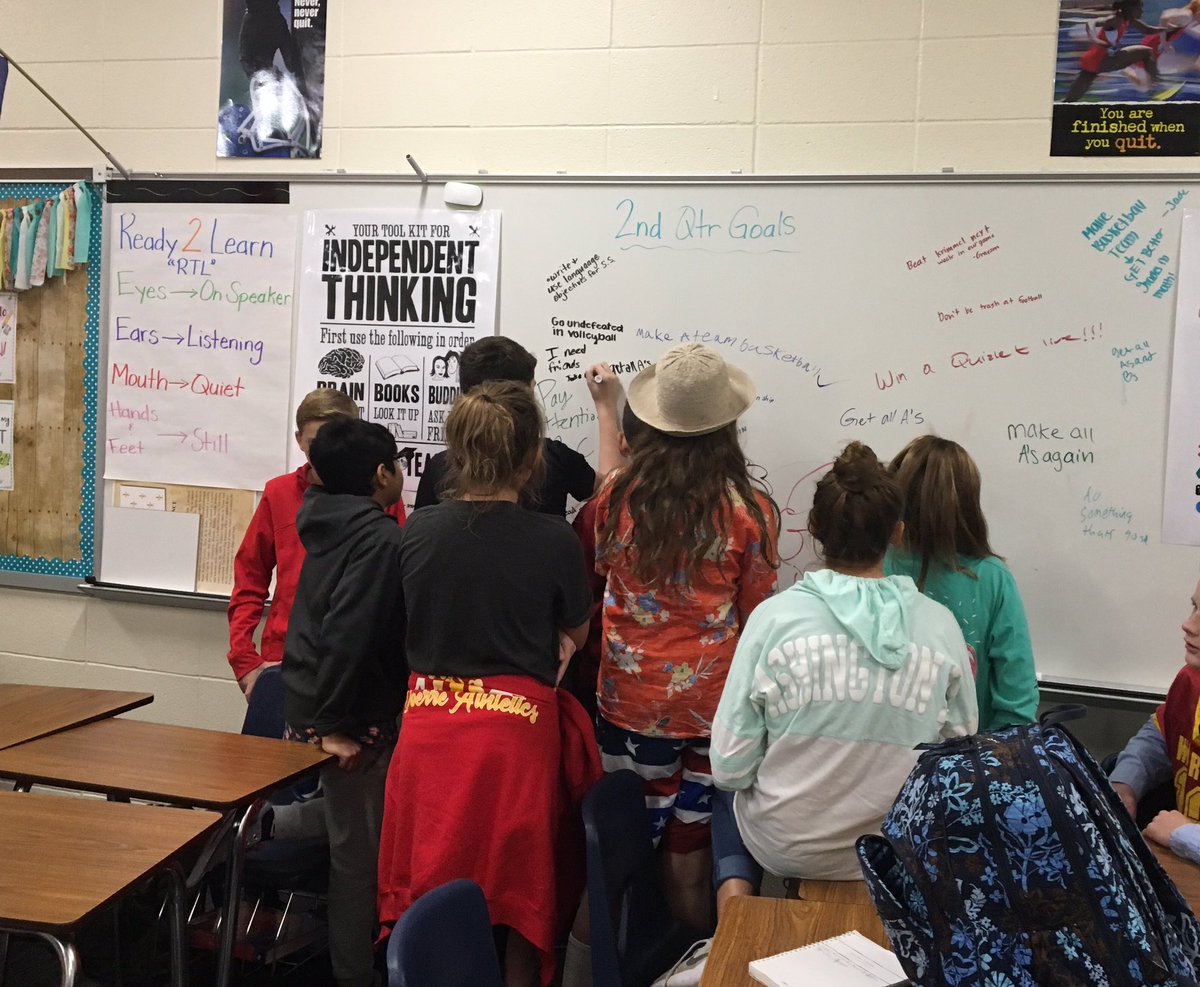 Reflecting and goal setting for Quarter 2. <a href="/DoerreKISD/">Doerre Intermediate</a> #Promise2Purpose #momentsinklein