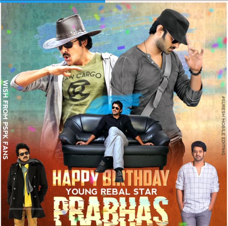 #HappyBirthdayPrabhas ❤ 

#HBDPrabhasFromPSPKFans
Dammmmmm 

Attitude both of u😎😎🔥😘