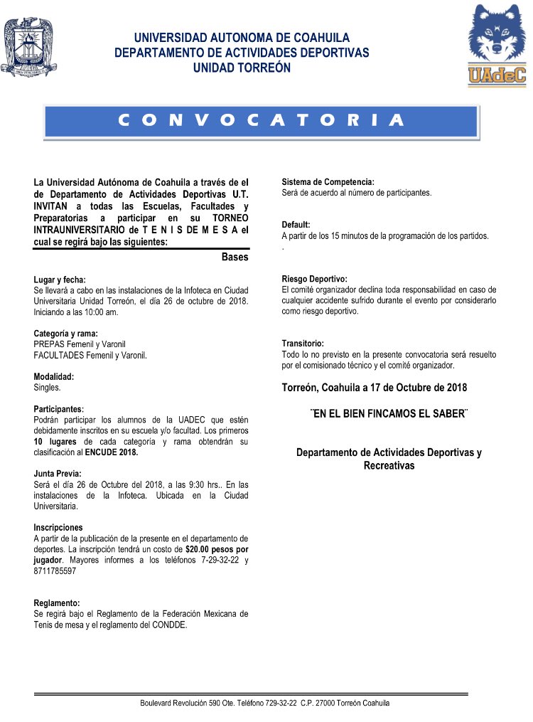 DeportesUAdeCUT's tweet photo. Cambio de sede nos vemos en #infoteca https://t.co/vd3uQPcxlQ