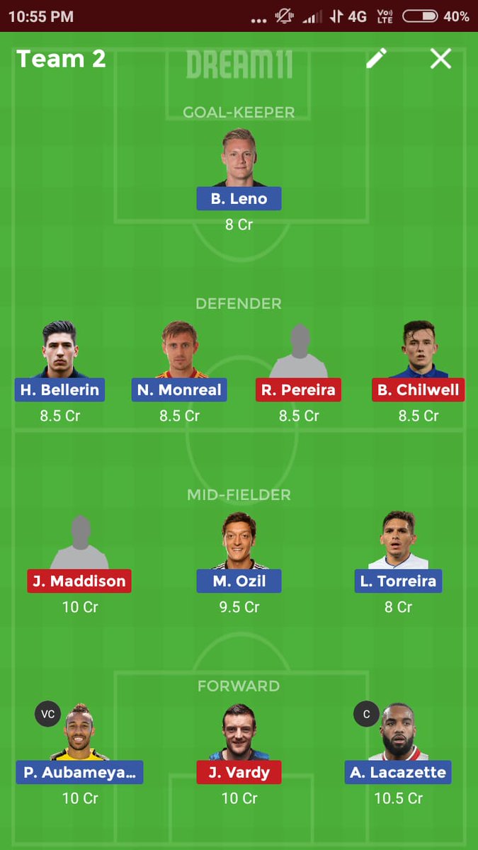FantacyGuru's tweet photo. second team its depend on u https://t.co/obW8ZUiK5W
