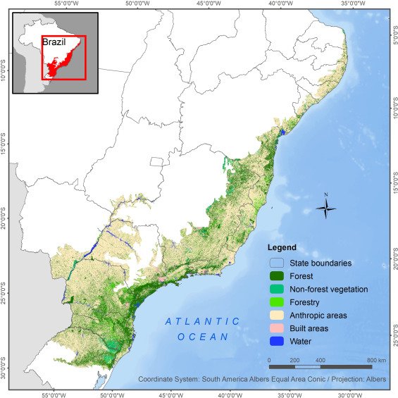 Jean Paul Metzger 🚴🏻♂️ (@jp_metzger) on Twitter photo New high-resolution map shows the Atlantic forest covers 28% of the biome. Additional 5.2 Mha must be restored for full legislation compliance. If restoration is well planned and implemented, the Atlantic Forest will become a hopespot - <a href="/PerspectEcolCon/">Pecon_elsevier</a> sciencedirect.com/science/articl… New high-resolution map shows the Atlantic forest covers 28% of the biome. Additional 5.2 Mha must be restored for full legislation compliance. If restoration is well planned and implemented, the Atlantic Forest will become a hopespot - <a href="/PerspectEcolCon/">Pecon_elsevier</a> sciencedirect.com/science/articl…