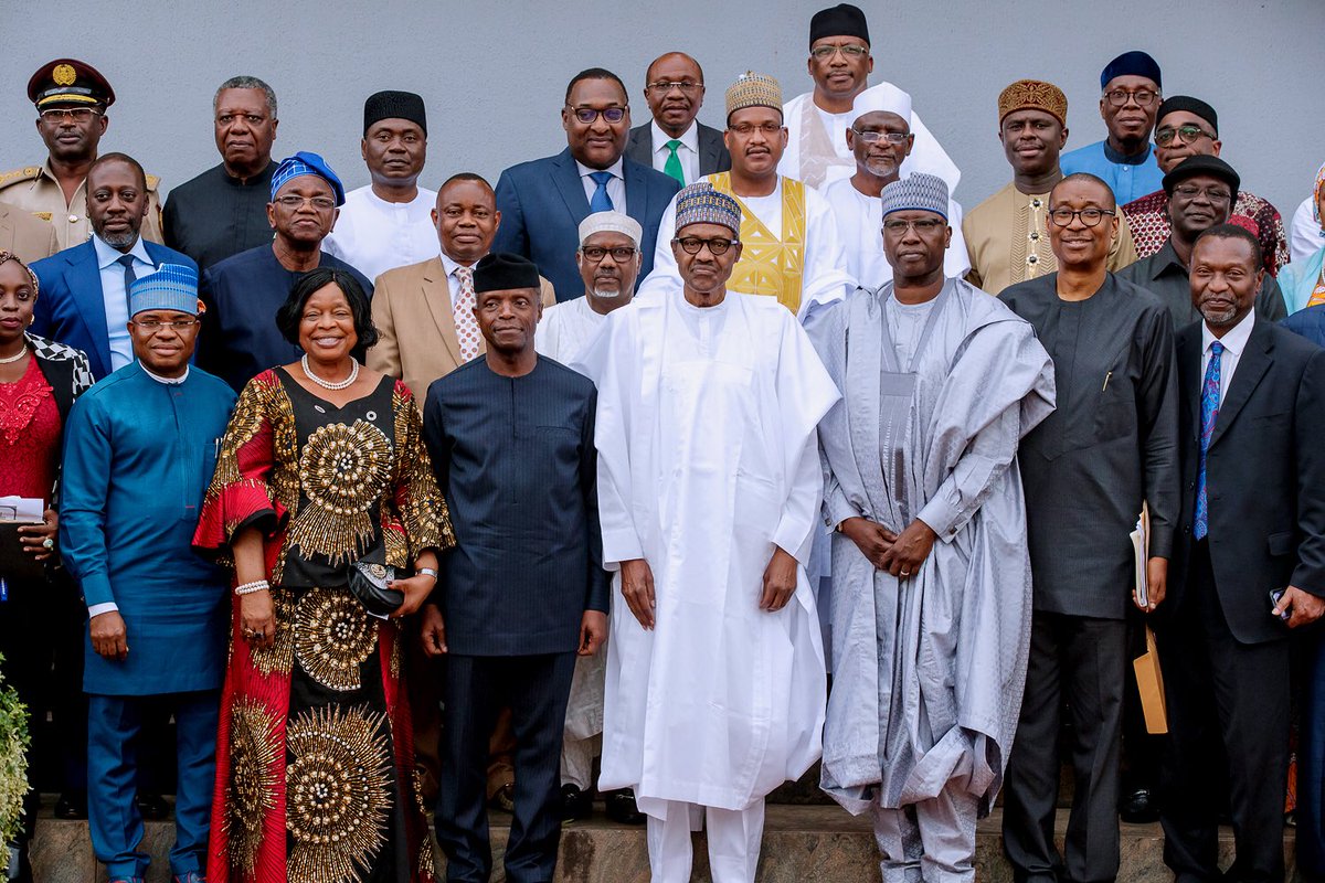 MBuhari's tweet photo. Today in Abuja I inaugurated a Committee to address the various issues raised during the nationwide stakeholder consultations on the African Continental Free Trade Area Agreement (AfCFTA). Read my full speech at the Inauguration: https://t.co/mnlRp4aE1d https://t.co/O1hR82p3Xq