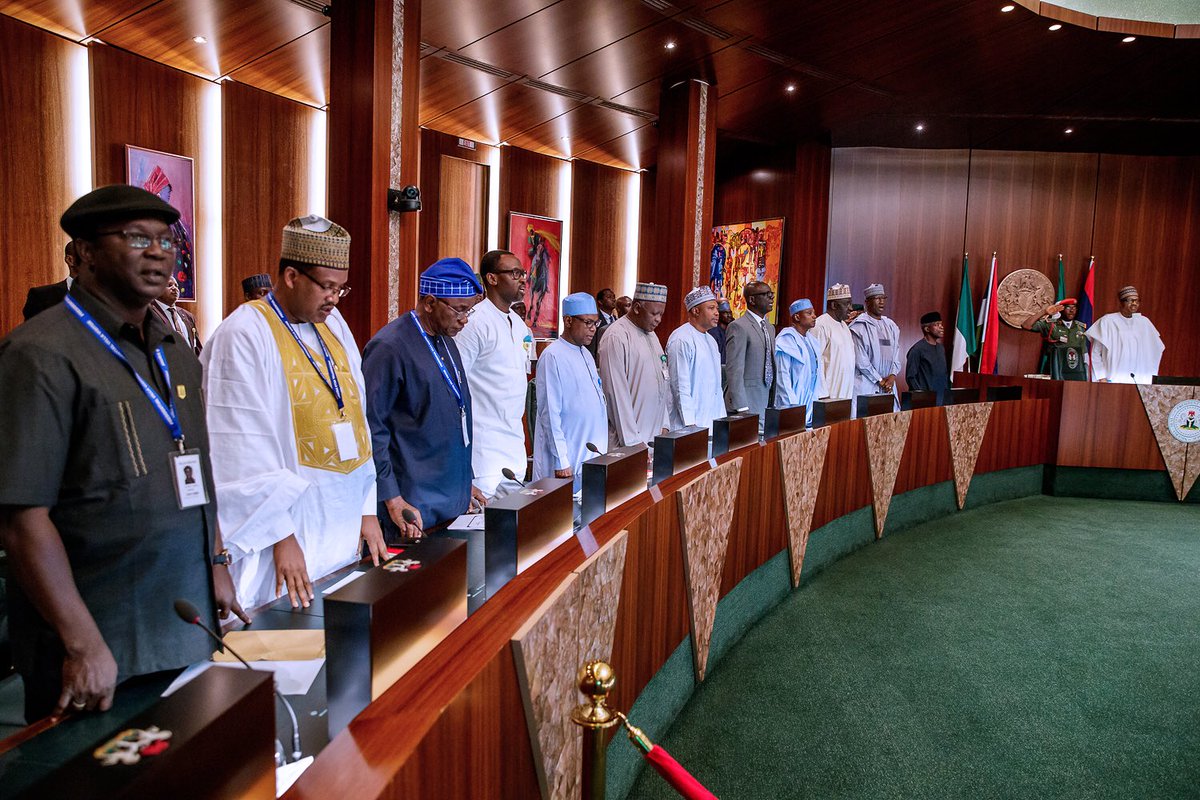 MBuhari's tweet photo. Today in Abuja I inaugurated a Committee to address the various issues raised during the nationwide stakeholder consultations on the African Continental Free Trade Area Agreement (AfCFTA). Read my full speech at the Inauguration: https://t.co/mnlRp4aE1d https://t.co/O1hR82p3Xq