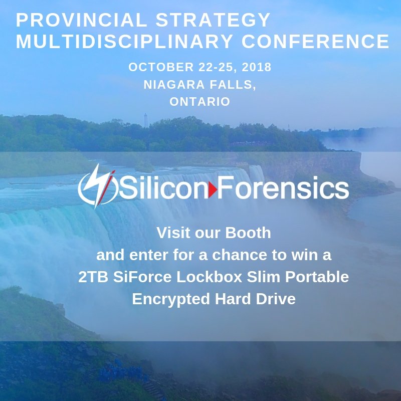 _SiForce's tweet photo. Attending the Provincial Strategy Multidisciplinary Conference in Niagara Falls, Ontario? Visit Silicon Forensics at the EFS booth to learn what’s new in Digital Forensic Hardware. To learn more visit our website https://t.co/wnE0XZaNEb #DigitalForensics #DFIR #SiForce https://t.co/lgLiwmk4dm