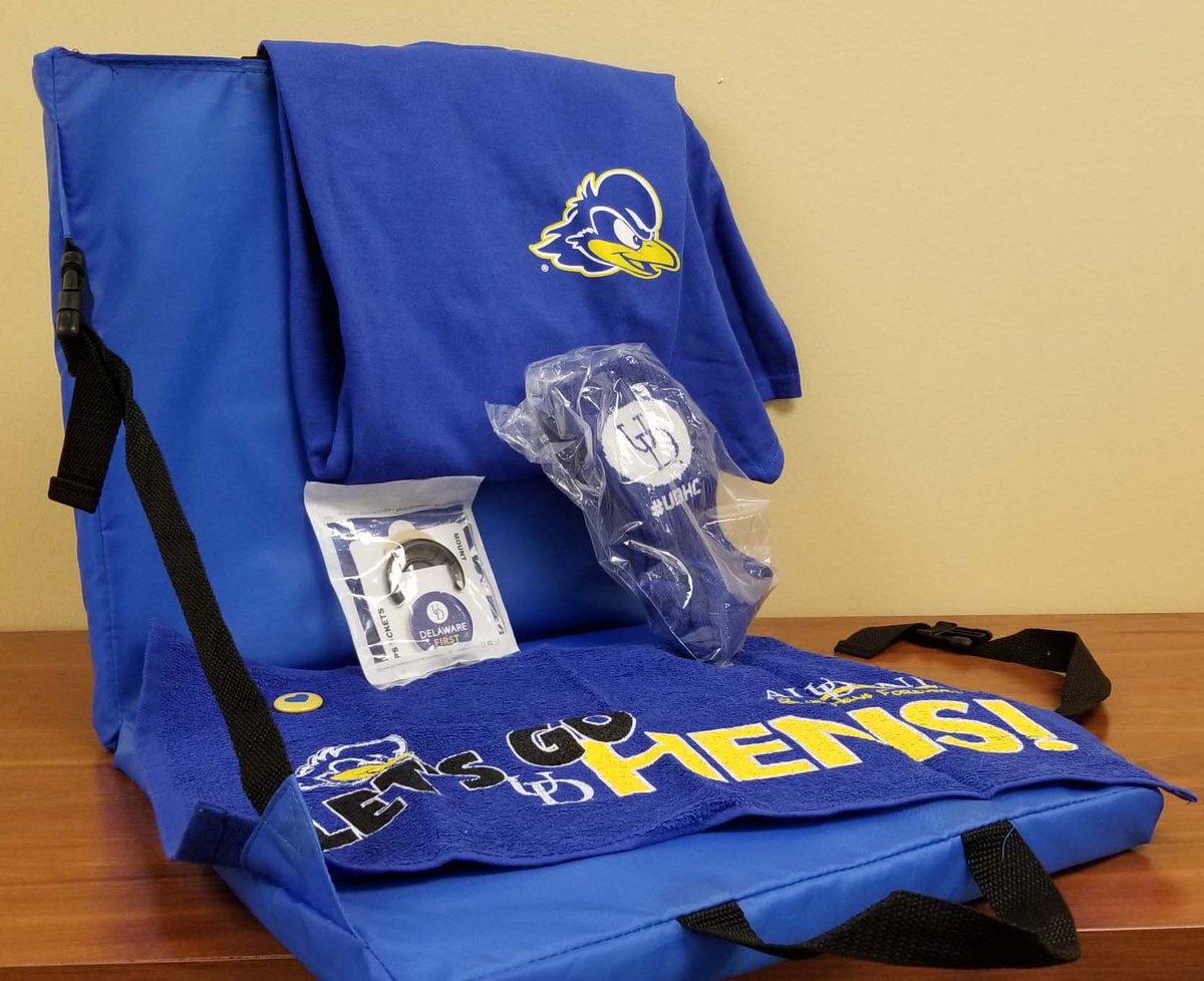 UDalumni's tweet photo. Happy Homecoming Week! Share why UD is your home away from home using #UDHC all week. Prize packs will be given out daily to random participants. Today's includes a UD stadium seat, fight song t-shirt &amp; more! https://t.co/sjgN9LEtlh