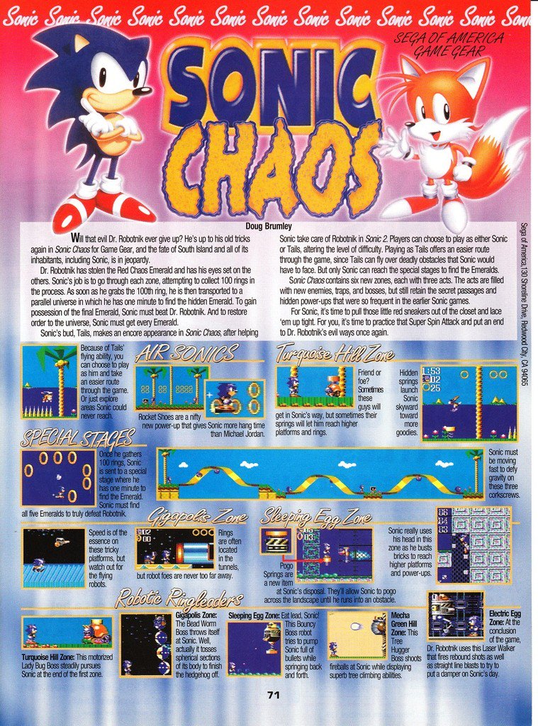 Sonic the Hedgehog Chaos (1993)