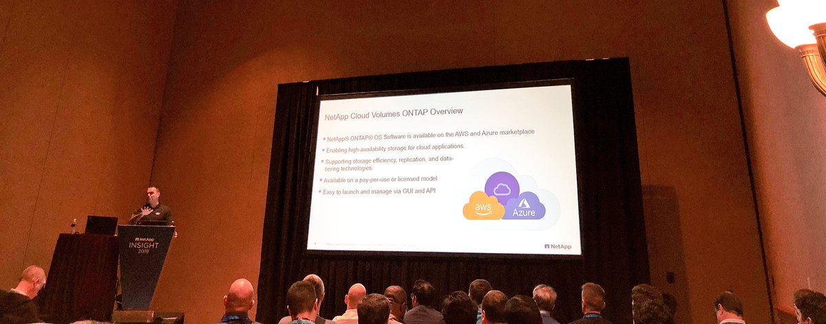 haley_heter's tweet photo. NetApp Cloud Volumes ONTAP is ONTAP. In the cloud. It’s that easy, just a lift and shift. Move the data and point. No third party tools needed! Great session. Full! @Haimsohn #NetAppInsight #cloudheroes https://t.co/1lcFEP4AKb