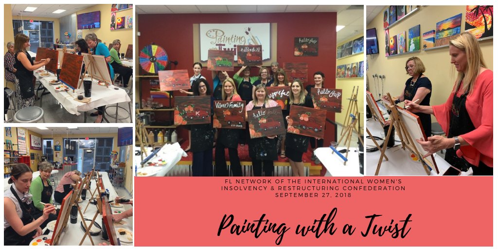 CarltonFields's tweet image. We were pleased to sponsor a fun &amp;amp; creative evening w/leading bankruptcy &amp;amp; restructuring attorneys, bankruptcy judges and financial advisory/turnaround professionals at the @IWIRCFlorida Painting with a Twist event in Orlando. A great evening! #CreativeNetworking