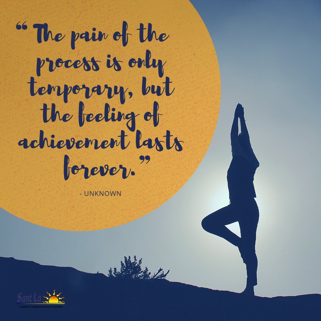 SantLaHaitian's tweet photo. Keep striving to reach your goal. Never give up! If you or a loved one needs support on a journey, stop by #SantLa. We have a wealth of resources that may be just what you need to keep going.
#CreatingACultureOfHealth
#CommunityBuilding
#MentalHealth
#MotivationalMondays https://t.co/ewdPBTd1KD