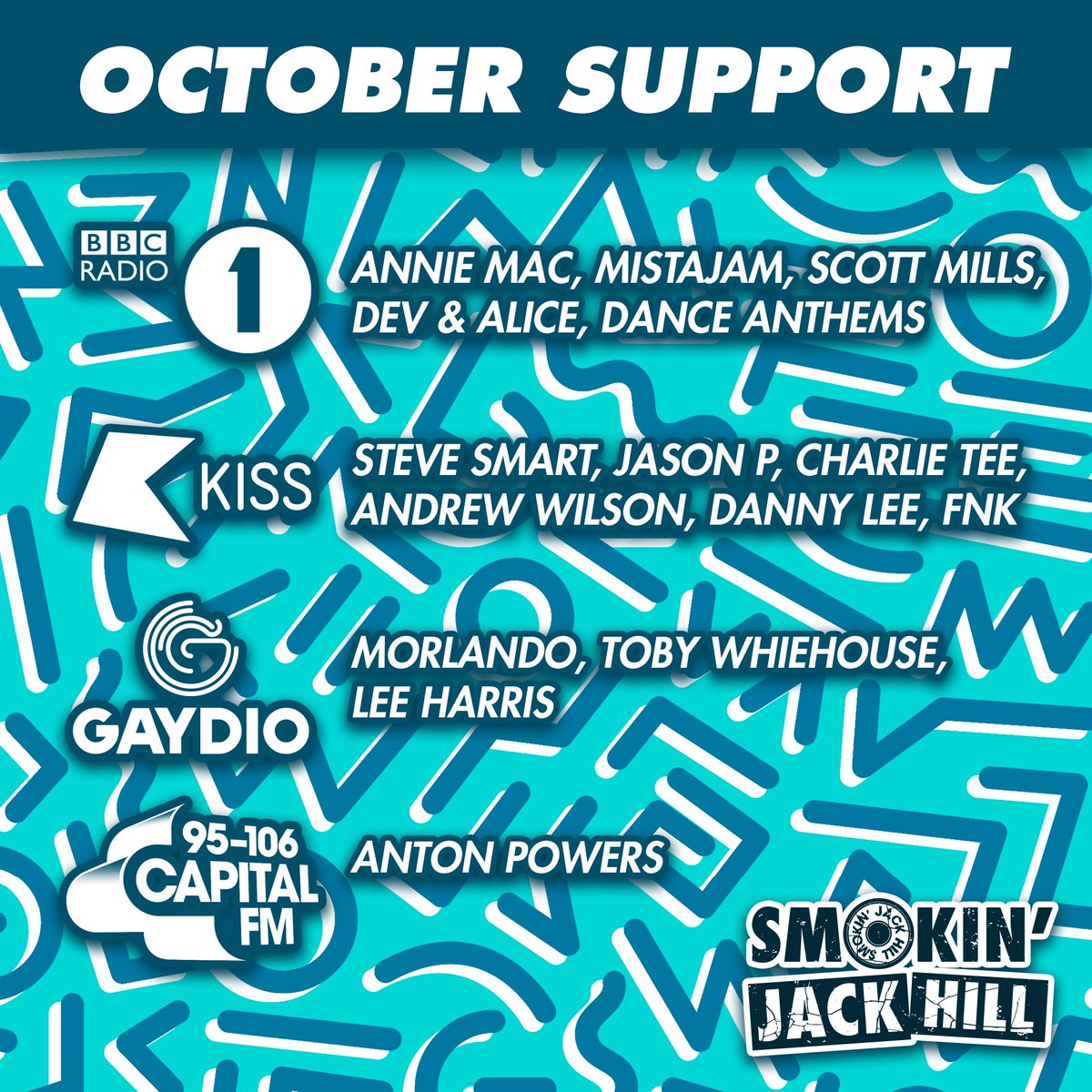 Smokin’ Jack Hill (@smokinjackhill) on Twitter photo So much radio love this month!
Massive thanks to @AnnieMac <a href="/mistajam/">mistajam</a> <a href="/scott_mills/">Scott Mills</a> <a href="/DjSteveSmart/">Steve Smart</a> <a href="/CharlieTeeDJ/">Charlie Tee</a> <a href="/MorlandoMusic/">Morlando</a> <a href="/AntonPowers/">Anton Powers</a> and more for the support
Julie McDermott - Don't Go (Smokin' Jack Hill Remix)
Available here: goo.gl/qZhuAu So much radio love this month!
Massive thanks to @AnnieMac <a href="/mistajam/">mistajam</a> <a href="/scott_mills/">Scott Mills</a> <a href="/DjSteveSmart/">Steve Smart</a> <a href="/CharlieTeeDJ/">Charlie Tee</a> <a href="/MorlandoMusic/">Morlando</a> <a href="/AntonPowers/">Anton Powers</a> and more for the support
Julie McDermott - Don't Go (Smokin' Jack Hill Remix)
Available here: goo.gl/qZhuAu