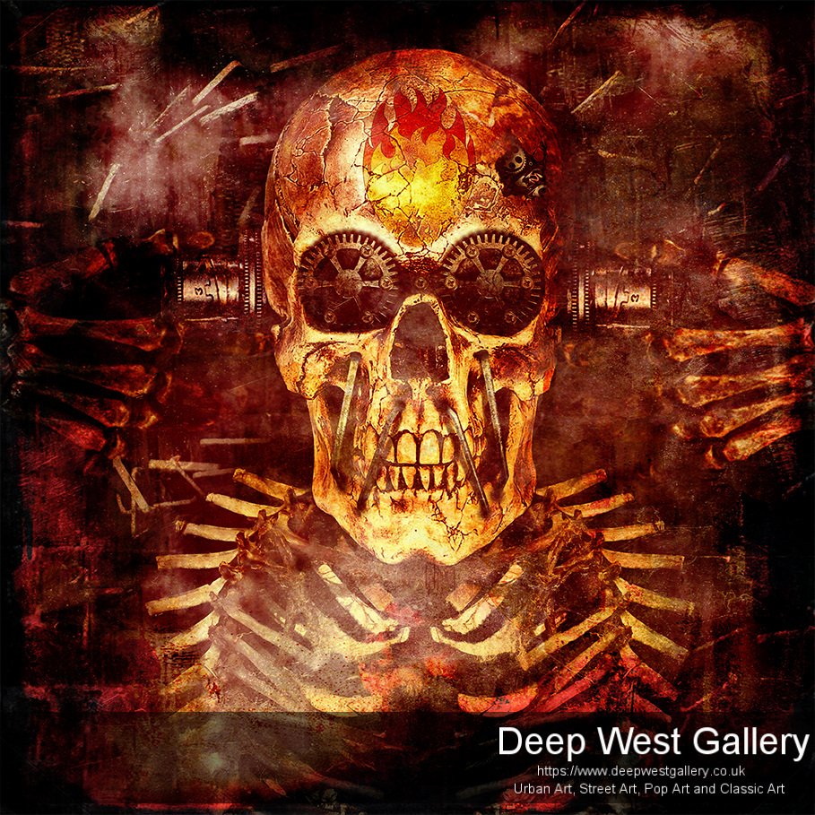 DeepWestGallery's tweet image. Autumn always gives the warm welcome to the Halloween.

___________
Cyllarus -Vic -McQueen
Now Available on : deepwestgallery.co.uk/product-page/c…
#contemporaryart #contemporaryartist  #urbanart #urbanartist #skulls #streetart #streetartist #artcollectors #originalart #darkart #halloween