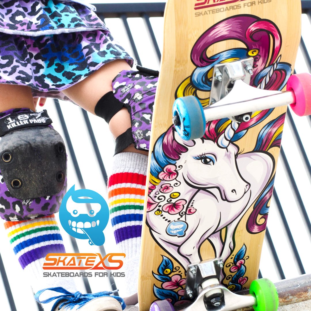 We are excited to feature SkateXS at #Exposureskate2018 🙌
 - SkateXS builds amazing skateboards for kids using smaller sized lightweight bamboo decks and high quality components so younger skaters can progress more easily and safely.