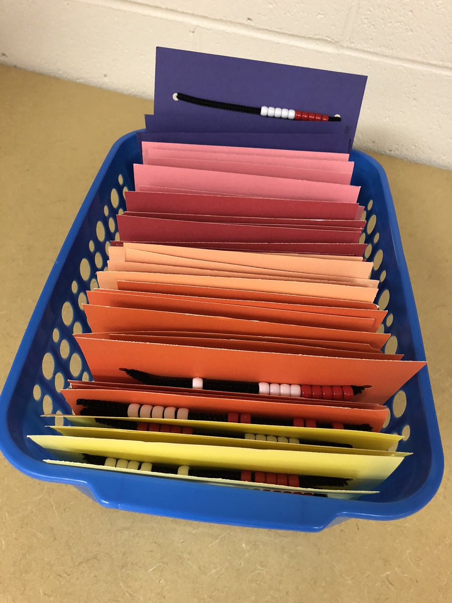 MrsLunnMath's tweet photo. A HUGE thank you to everyone who has helped make rekenreks for our students! We now have 2 class sets. We’d love enough for all 8 of our K/1 classrooms to have a set; if you have any time, the supplies are in the main office! #Tuckahoerocks @TuckahoeSchool https://t.co/IXYuPuKsZB