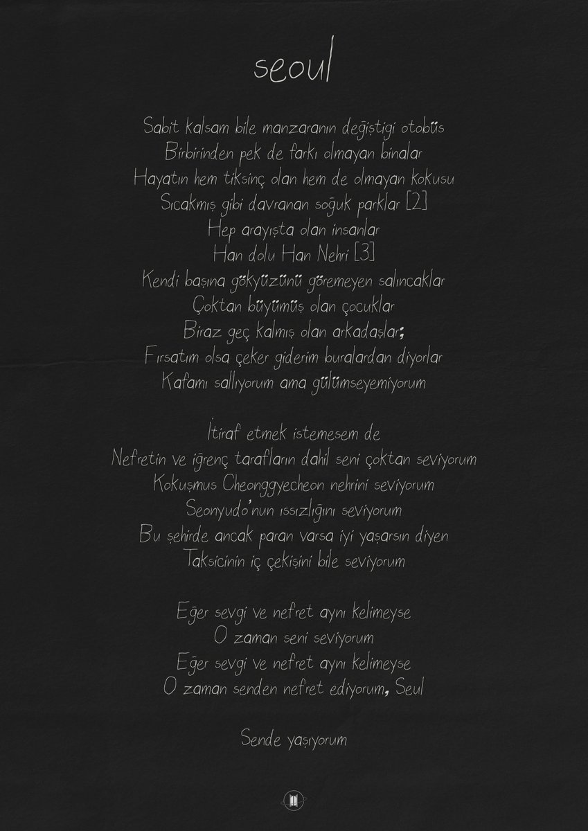 BTSGalaxyTurkey's tweet photo. [ÇEVİRİ] RM'in "Seoul" şarkısının sözlerini sizin için çevirdik. İyi okumalar 💜 
#monoishere https://t.co/LcnRsM0lbt