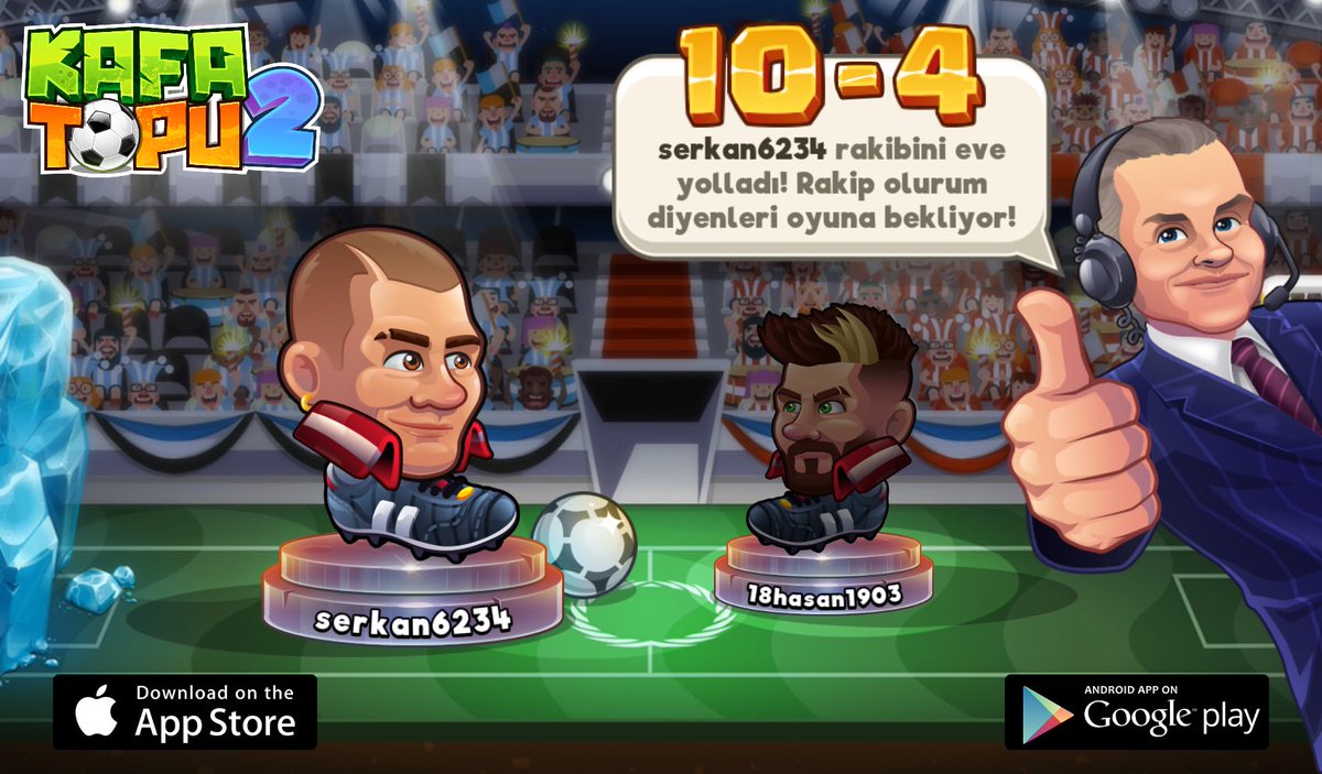 Kafa Topu 2'de rakip arıyorum. Oyuncu adım 'serkan6234'. Gelin maç yapalım! İndirmek için > headball2.com #kafatopu2 <a href="/HB2Official/">Head Ball 2</a>