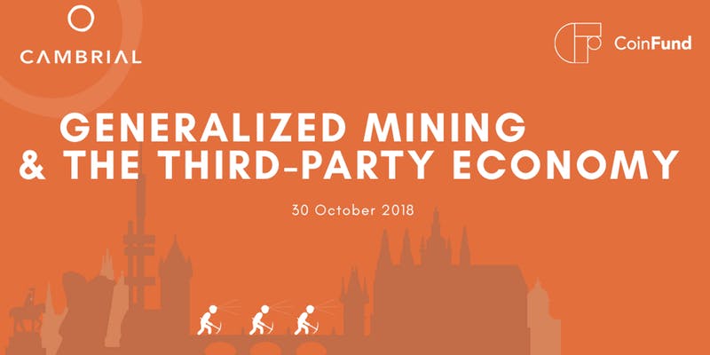 coinfund's tweet photo. Join @coinfund, @CambrialCapital, @ChorusOne, @nucypher, @zkCapital, @fabric_vc, @MakerDAO + more in Prague during @EFDevcon for "Generalized Mining and The Third-Party Economy" Meetup on October 30, 6pm. Details here - https://t.co/PIvGm9e5Dg #devcon4 #blockchain https://t.co/elgOoRih6v