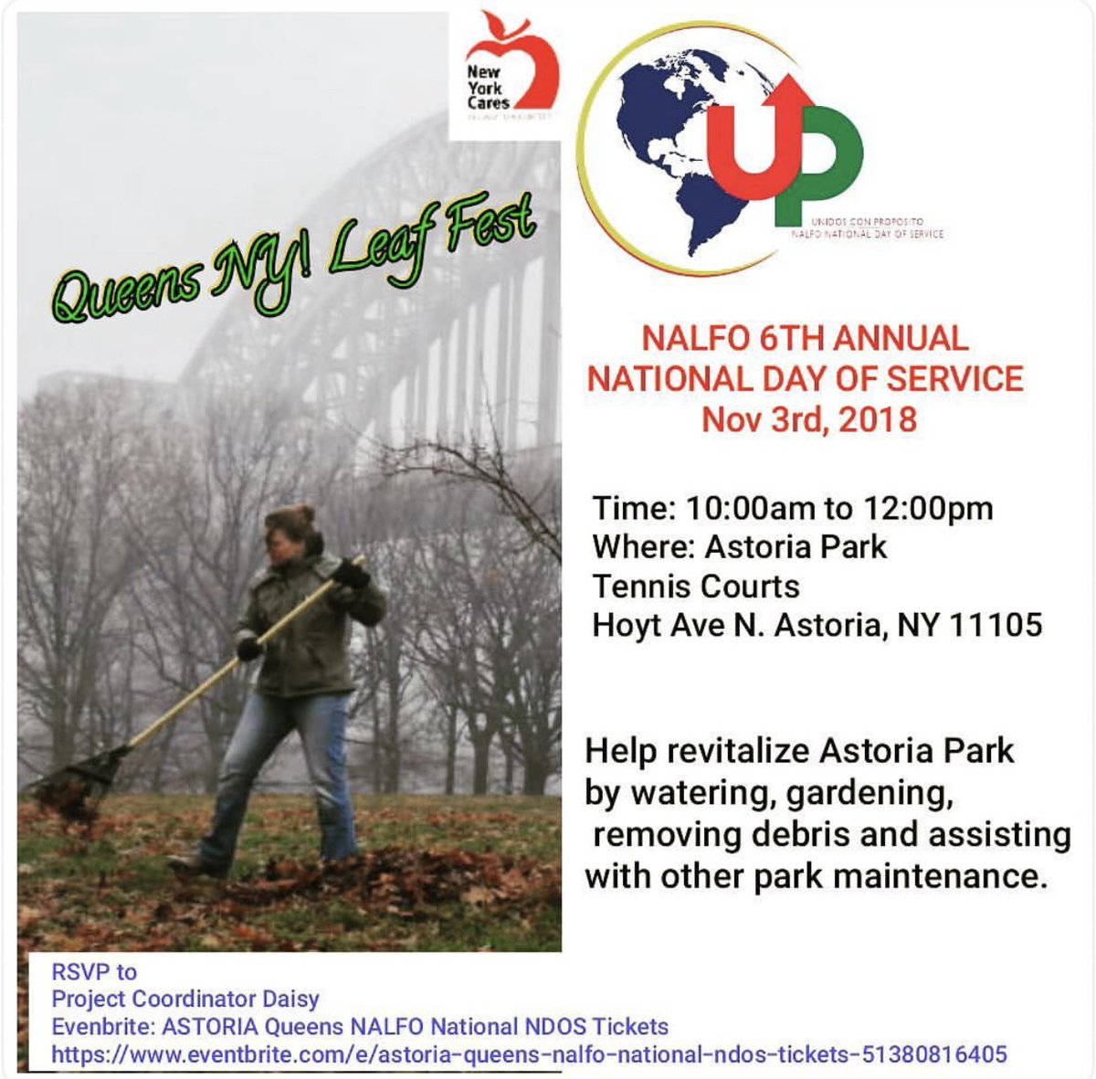 OfficialNALFO's tweet image. 🚨🚨Astoria, NY🚨🚨

We will be helping with maintenance and clean up of Astoria Park Tennis Courts in Queens! Limited spots available, please register with the Eventbrite link ow.ly/bmt930mkCq2 #newyorkcares #NALFO #NDOS #NALFONationalDayOfService #LatinoGreeksUnited