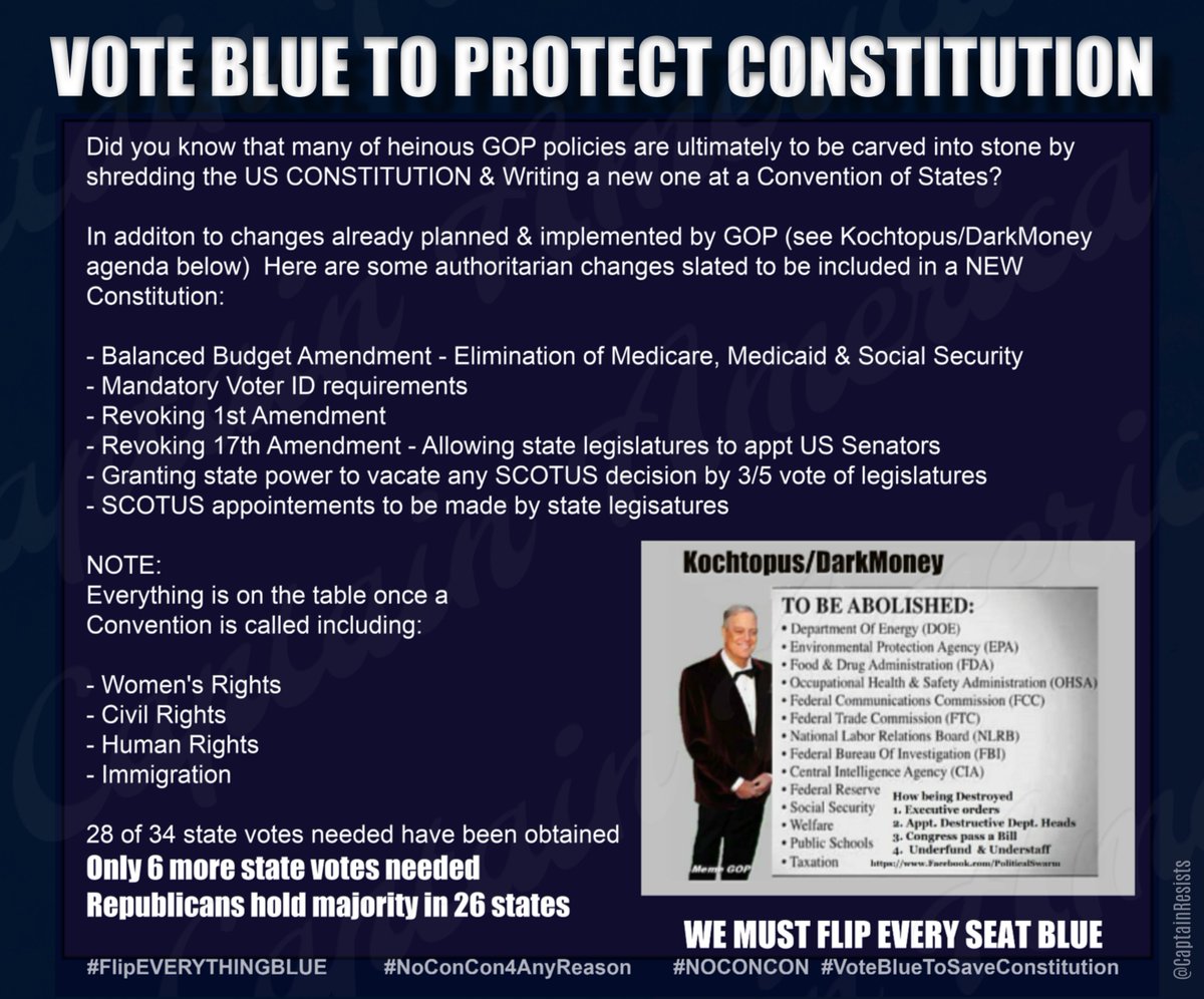 CaptainResists's tweet photo. @KidCasteel @GOP @TeelaResists @TrisResists @PantherResists @ShuriResists @PatsyResists @HitGirlResists @RPowerbands @Archimedes2020 @DeWayne_Fulton @UncannyXmen2017 #VoteBlue #VoteBlueToSaveAmerica 
#VoteBlueToProtectConstitution
#NoConCon #NoConCon4AnyReason
#GeeksResist

https://t.co/OkcamZP6Mf https://t.co/FiMamqiDdC