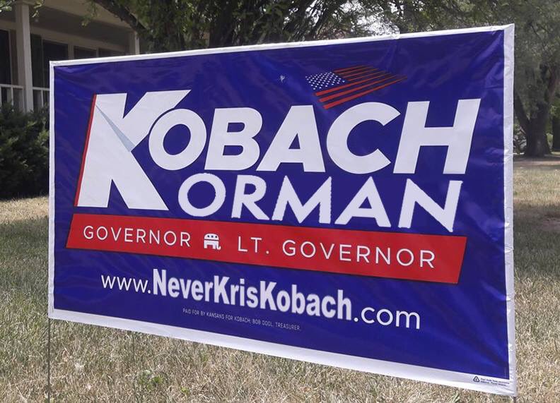 jeffdezine's tweet photo. New #kriskobach sign. Tell the truth #gregorman you’re a shill. No other explanation now. #neverkobach #ksleg @GregOrman https://t.co/54uxd6JM6S