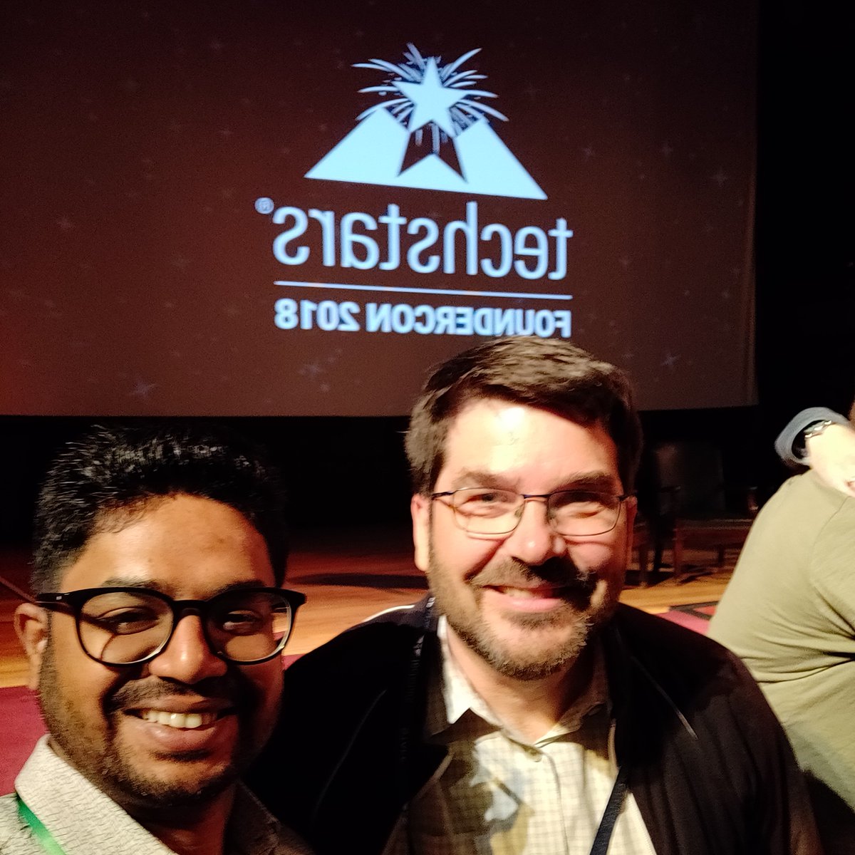 SubuRaoTalks's tweet photo. Perfect start to #FounderCon with a selfie with Co-CEO of Techstars David Brown https://t.co/E2NrehPXZD
