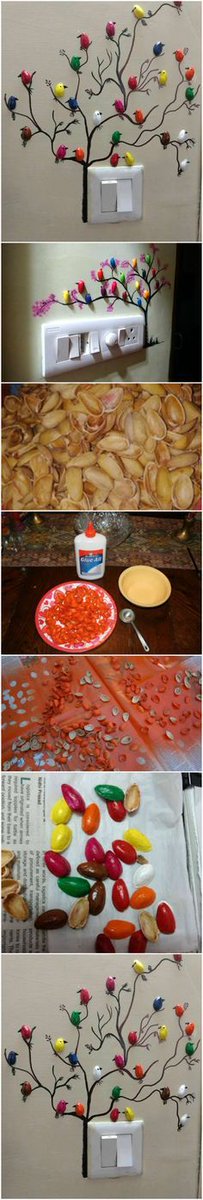 #Bird #Decoration #DIY #For #Pista #Shell #Wall #homedecor
Please RT: howtotutorialsdiy.com/diy-pista-shel…