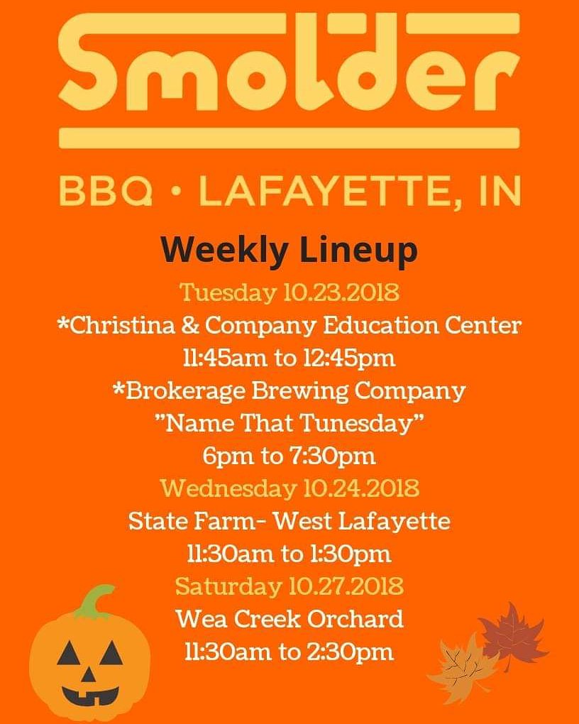SmolderBBQ's tweet photo. The sun is shining and we are excited to start a new week!! 🌞 #smolderbbqtrailer #sunshine #EatLocal #BBQ #foodtruck #Fall2018 #CraftBeer @BrokerageBrewCo @weacreekorchard https://t.co/04LfE55QxW