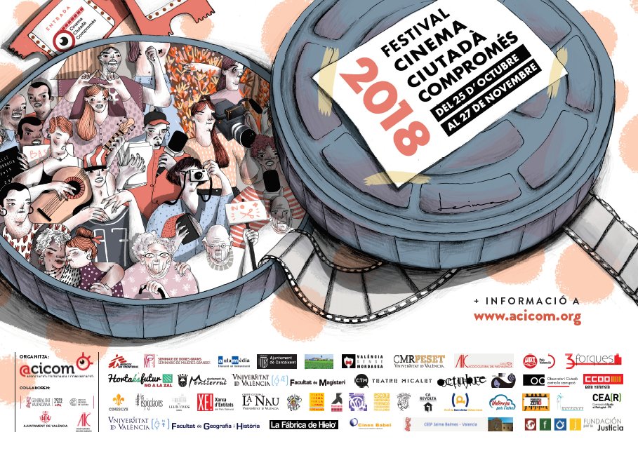 acicom_'s tweet photo. #FCCC18 VINE AL CINEMA!
@apunt_media @diarilaveu_ @AccioCulturalPV @radiovalencia @VilaWebPV @levante_emv @CVONGD @CVRadio94_5 @culturplaza @valenciaplaza @GVAivc @GVAculturesport @avapi
 La quarta edició del Festival Cinema Ciutadà Compromés ja está ací!
https://t.co/gs90Yyo7Qg https://t.co/nXEBWdtOg8