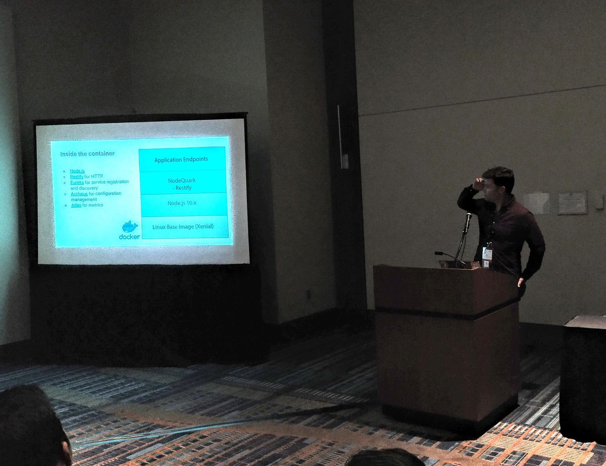 Great talk by @brianleathem about Netflix's API gateway strategy called BFF — Backend for Frontend. #AllThingsOpen