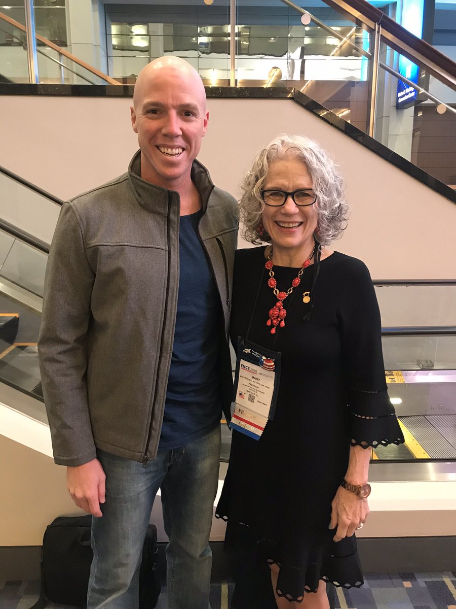 ChrisHughesAPD's tweet photo. Had the pleasure of meeting this lovely lady today. So down to earth and approachable. Thanks for hosting us at #FNCE @MaryRussellRDN. Will be back for sure. https://t.co/P0yUngQCKA